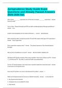 Jurisprudence Study Guide Exam Questions and Already Passed Answers 2025-2026 Set&period;