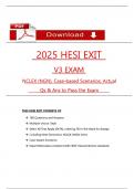 2025 HESI RN Exit V3 Exam Actual Qs & Ans to Pass the Exam &lpar;NGN style Qs & Case studies&rpar;&comma; 100&percnt; Verified