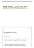 RBSM VOLUME 7 QUESTIONS WITH COMPLETE SOLUTIONS GRADED A&plus;
