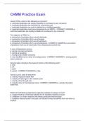 CHMM Practice Exam Questions And Answers With Complete Solutions 100&percnt; Correct Answers
