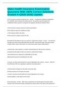 Idaho Health Insurance Examination Questions With 100&percnt; Correct Solutions Graded A&plus;&lpar;2025-2026&rpar; Update&period;