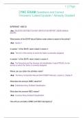 YNC EXAM Questions and Correct Answers&sol; Latest Update &sol; Already Graded