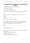 CA CNA WRITTEN PRACTICE EXAM UPDATED QUESTIONS AND ANSWERS