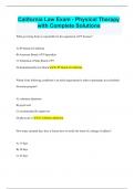 California Law Exam - Physical Therapy with Complete Solutions