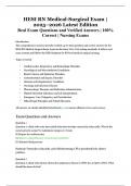 HESI RN Medical-Surgical Exam &vert; 2025&ndash;2026 Latest Edition &ndash; Real Exam Questions and Verified Answers &lpar;100&percnt; Correct&rpar;