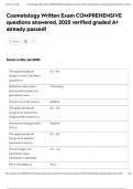 Cosmetology Written Exam COMPREHENSIVE questions answered&comma; 2025 verified graded A&plus; already passed&excl;