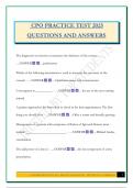 CPO PRACTICE TEST 2025 QUESTIONS AND ANSWERS