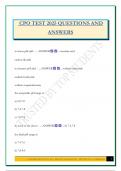 CPO TEST 2025 QUESTIONS AND ANSWERS