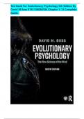 Test Bank For Evolutionary Psychology 6th Edition By David M Buss 9781138088184 Chapter 1-13 Complete Guide &period;