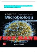 Test bank for talaro&rsquo;s foundations in microbiology 11th edition barry chess complete &vert; chapter 1- 27