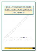 BRAIN STORY CERTIFICATION - MODULE 16 EXAM 2025 QUESTIONS AND ANSWERS