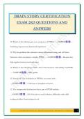 BRAIN STORY CERTIFICATION EXAM 2025 QUESTIONS AND ANSWERS