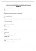 HST PHARMACOLOGY TEST UPDATED QUESTIONS AND ANSWERS