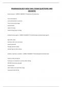PHARMACOLOGY WGU D441 EXAM QUESTIONS AND ANSWERS