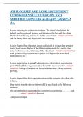 ATI RN GRIEF AND LOSS ASSESSMENT COMPREHENSIVE QUESTION AND VERIFIED ANSWERS ALREADY GRADED A&plus;&period;