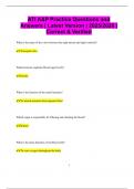 ATI A&P Practice Questions and Answers | Latest Version | 2025/2026 |  Correct & Verified