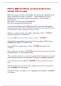 HOTTEL EFDA Combined Questions And Answers  Verified 100&percnt; Correct