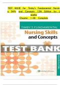 TEST BANK FOR Timby's Fundamental Nursing Skills and Concepts 12th Edition by Loretta A Donnelly-Moreno ISBN&colon;978-1975141769 COMPLETE GUIDE 100&percnt; VERIFIED A&plus; GRADE ASSURED&excl;&excl;&excl;&excl;&excl;&excl;&excl; CERTIFIED PASS&excl;&excl;&excl;&excl;&excl;&excl; NEW LATEST UPDATE&excl;&excl;&excl;&excl;&excl;&excl;&excl;