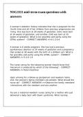 NSG3111 mid-term exam questions with answers