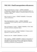 NSG 3111 - Final Exam questions with answers