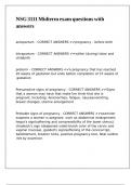 NSG 3111 Midterm exam questions with answers