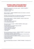 ISYE6644 &lpar;Simulation&rpar; Midterm 1 questions and answers 2025