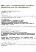 NR222 Exam 1 Comprehensive Health and Wellness Nursing Study Guide with Practice Questions&period;pdf