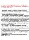 Advanced Pharmacology NURS 6521 Midterm Study Guide Flashcards Key Concepts&comma; Drug Classes&comma; and Practice Questions and answers MUST SEE&excl;&excl;&excl;&period;pdf