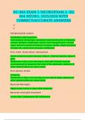 NU 664 EXAM 2 NEURO&sol;EXAM 2&colon; NU 664 NEURO&comma; 2025&sol;2026 WITH CORRECT&sol;ACCURATE ANSWERS