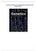 Test Bank For Genetics&semi; A Conceptual Approach&comma; 7th Edition &lpar;Pierce&comma; 2024&rpar;&comma; Chapter 1-26 &vert; isbn 9781319216801 Complete Solution Guide A&plus;&period;