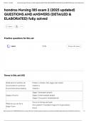 hondros Nursing 185 exam 2 &lpar;2025 updated&rpar; QUESTIONS AND ANSWERS &lpar;DETAILED & ELABORATED&rpar; fully solved