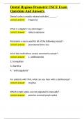 Dental Hygiene Prometric OSCE Exam Questions And Answers&period;docx