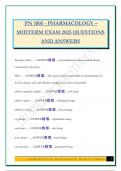 PN 1005 - PHARMACOLOGY &ndash; MIDTERM EXAM 2025 QUESTIONS AND ANSWERS