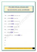 PN 1005 FINAL EXAM 2025 QUESTIONS AND ANSWERS