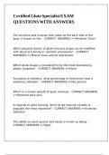 Certified Glute Specialist EXAM QUESTIONS WITH ANSWERS