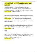 Special Needs OSCE Exam Questions And Answers&period;docx