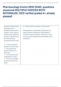 Exam &lpar;elaborations&rpar; Pharmacology Evolve HESI  