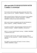 glute specialist EXAM QUESTIONS WITH CORRECT ANSWERS