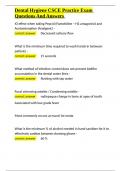 Dental Hygiene CSCE Practice Exam Questions And Answers&period;docx