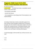 Diagnostic Skills Exam OSCE &lpar;DSE OSCE&rpar; -Exam Questions And Answers&period;docx