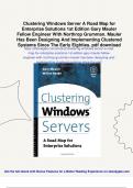 Clustering Windows Server A Road Map for Enterprise Solutions 1st Edition Gary Mauler Fellow Engineer With Northrop Grumman&period; Mauler Has Been Designing And Implementing Clustered Systems Since The Early Eighties&period; - Instant Download