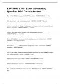 LSU BIOL 1202 - Exam 1 &lpar;Pomarico&rpar; Questions With Correct Answers&period;