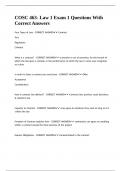 COSC 463- Law 1 Exam 1 Questions With Correct Answers&period;