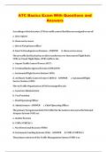 ATC Basics Exam With Questions and Answers