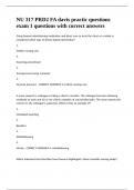 NU 317 PRD2 FA davis practic questions exam 1 questions with correct answers&period;