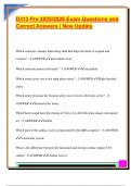D313 Pre 2025&sol;2026 Exam Questions and  Correct Answers &vert; New Update 