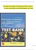 Principles of Auditing and Other Assurance Services &ndash; 22nd Edition &ndash; Ray Whittington & Kurt Pany &ndash; Complete Test Bank with Answers