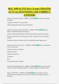 BLE 3495 IL PTI Test 1 Exam UPDATED  ACTUAL QUESTIONS AND CORRECT  ANSWERS