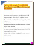 KU BIOL EXAM PACKAGE DEAL QUESTIONS AND VERIFIED DETAILED ANSWERS &vert; 100&percnt; GUARANTEED PASS &vert; ALREADY GRADED A&plus;