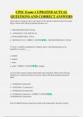 CPSC Exam 1 UPDATED ACTUAL  QUESTIONS AND CORRECT ANSWERS
